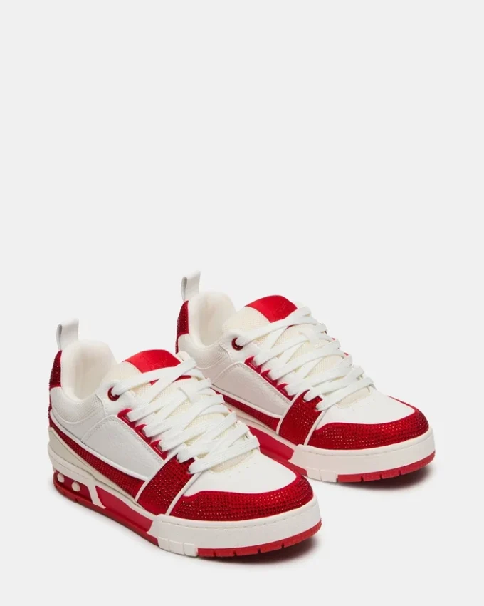 Skater Roșu/Alb Strasuri