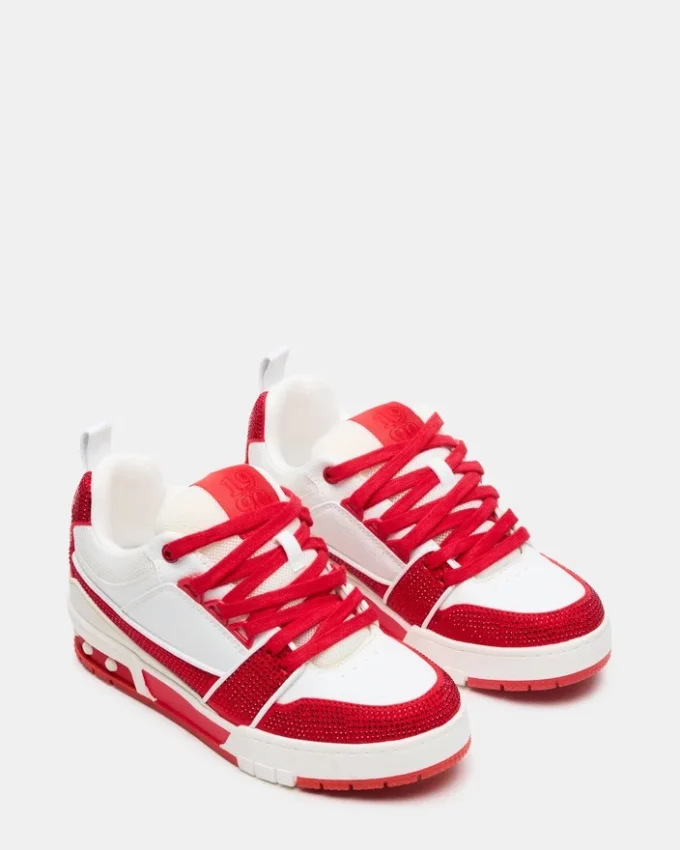 Skater Roșu/Alb Strasuri