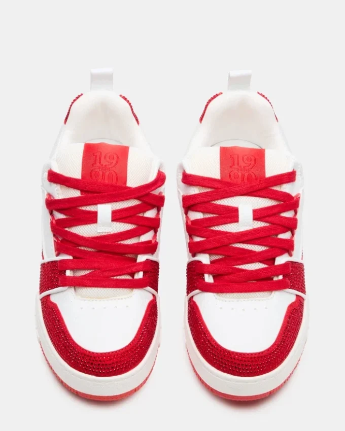 Skater Roșu/Alb Strasuri