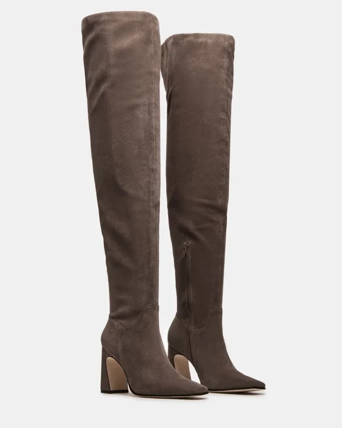 Stratus din piele de căprioară gri Stratus din piele de căprioară gri