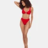 Partea inferioară a bikini-ului cu talie înaltă Sleek ‘N Chic, culoare cireș