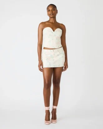 Top corset Roselia, bej-piersică