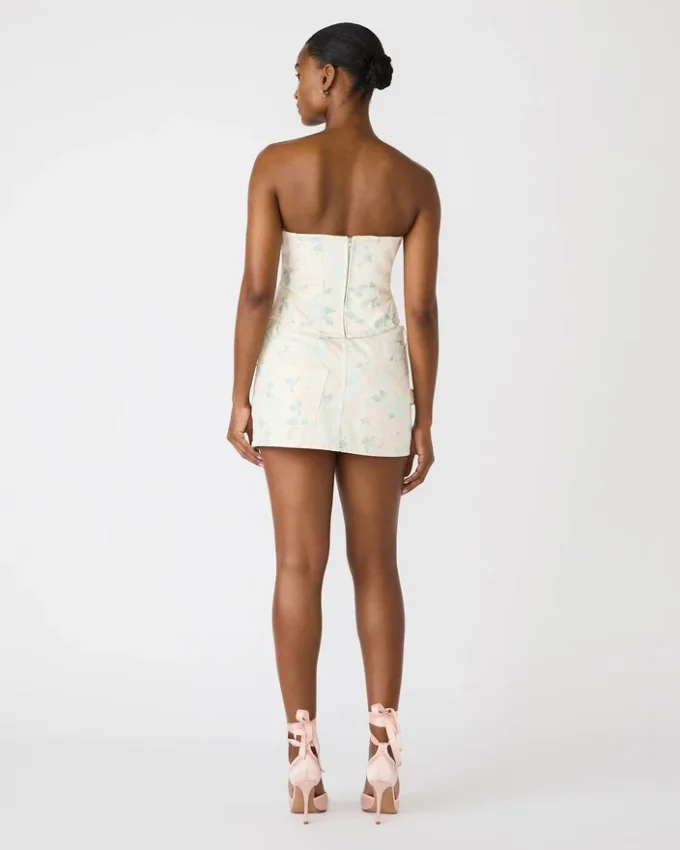 Top corset Roselia, bej-piersică