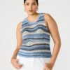 Top Hannah albastru multicolor