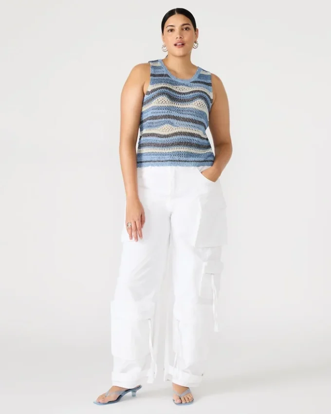 Top Hannah albastru multicolor