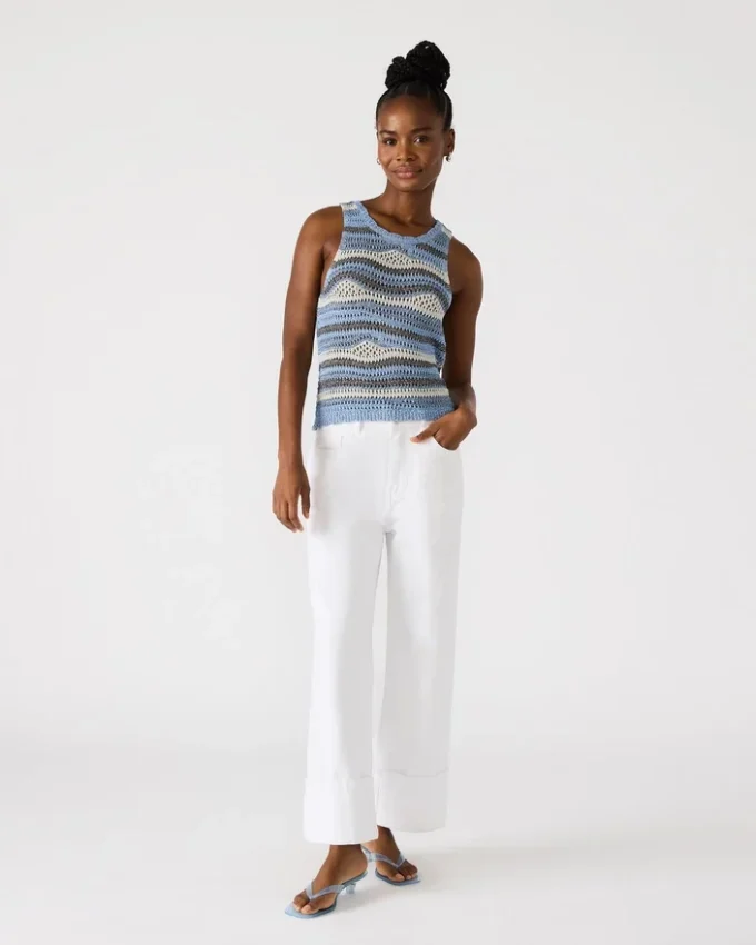 Top Hannah albastru multicolor