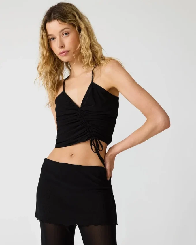 Top tricotat Judee negru