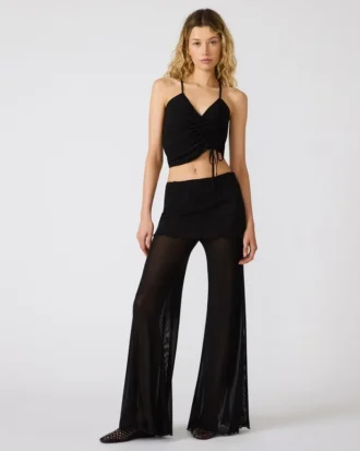 Top tricotat Judee negru