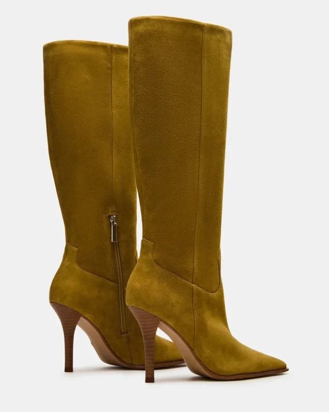 Wescot din piele de căprioară verde-măsliniu