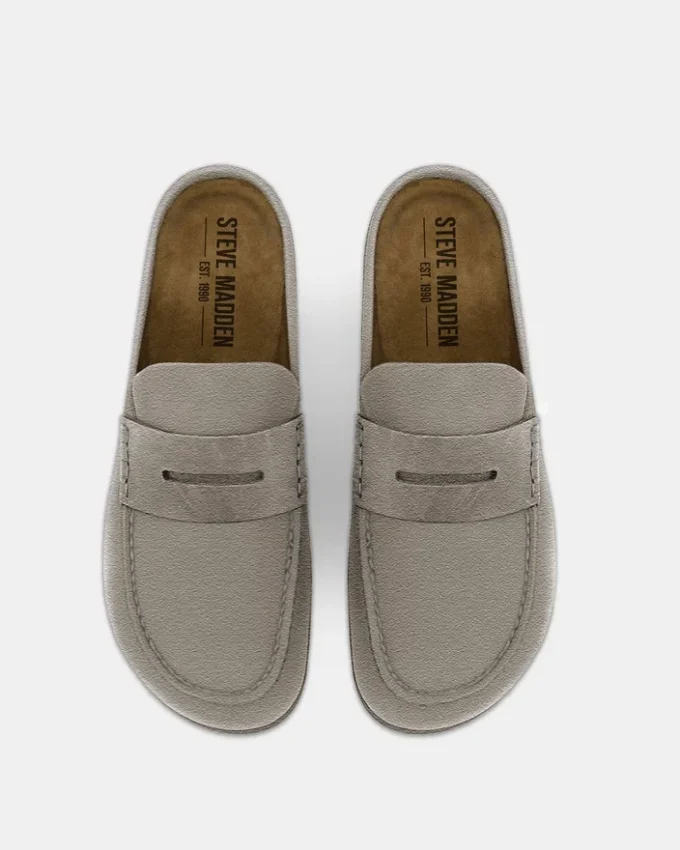 Wyatt din piele de căprioară gri-maro