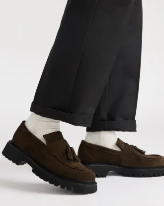 Zev din piele de căprioară maro