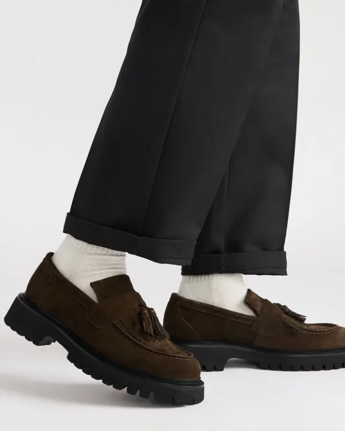 Zev din piele de căprioară maro Zev din piele de căprioară maro